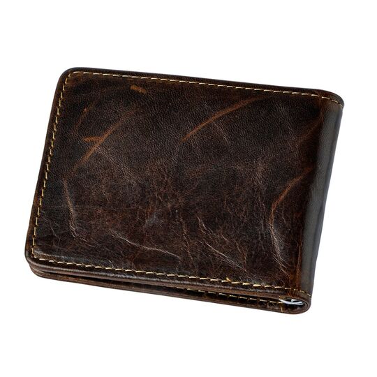 Затиск чоловічий для грошей, коричневий, П1599