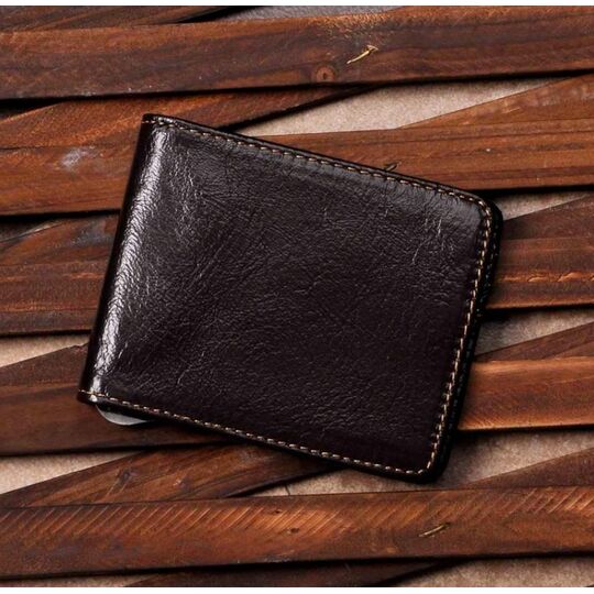 Затиск чоловічий для грошей, коричневий, П1599