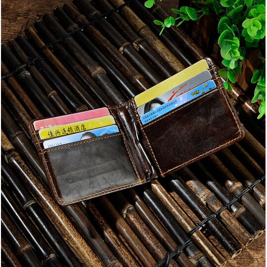 Затиск чоловічий для грошей, коричневий, П1599