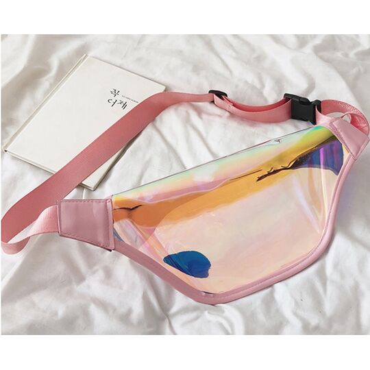 Женская сумка, банан, голубая П1603