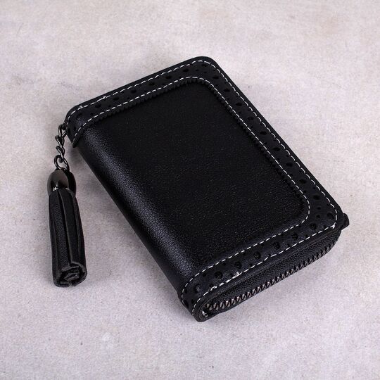 Картхолдер жіночий, візитниця чорний П1609