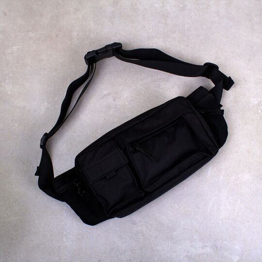 Поясная сумка мужская, черная, П1621