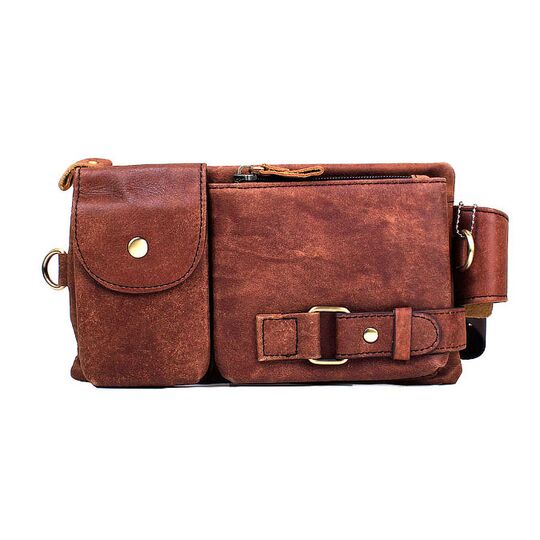 Поясная сумка мужская WESTAL , коричневая П1653