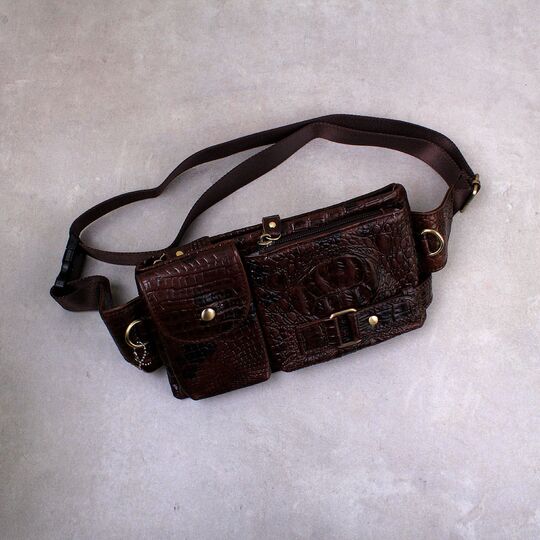 Поясная сумка мужская WESTAL , коричневая П1654