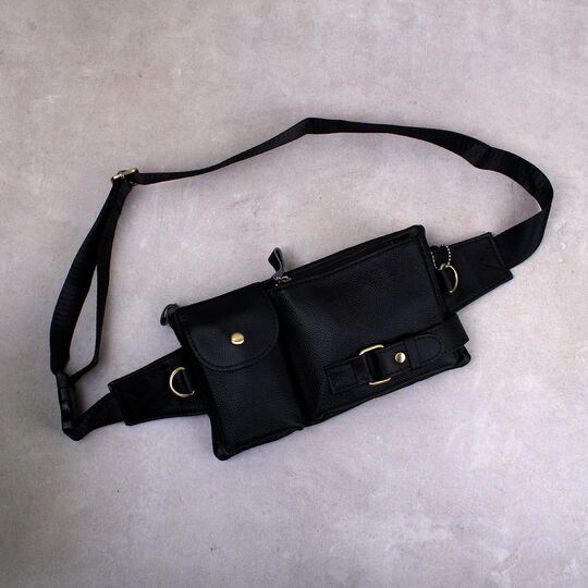 Поясная сумка мужская WESTAL , черная П1655