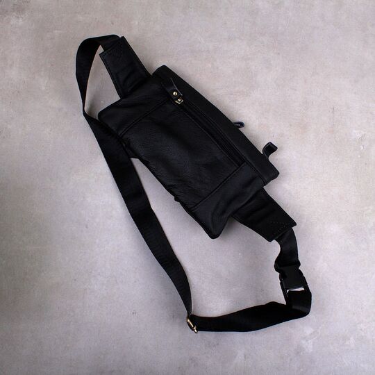 Поясная сумка мужская WESTAL , черная П1655