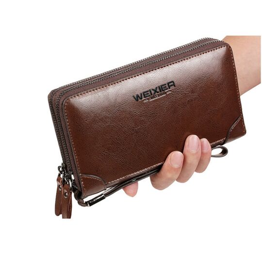 Барсетка мужская, портмоне, коричневая П1667