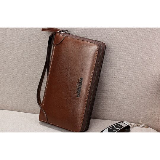 Барсетка мужская, портмоне, коричневая П1667