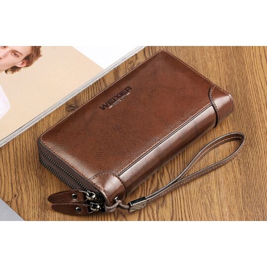 Барсетка мужская, портмоне, коричневая П1667