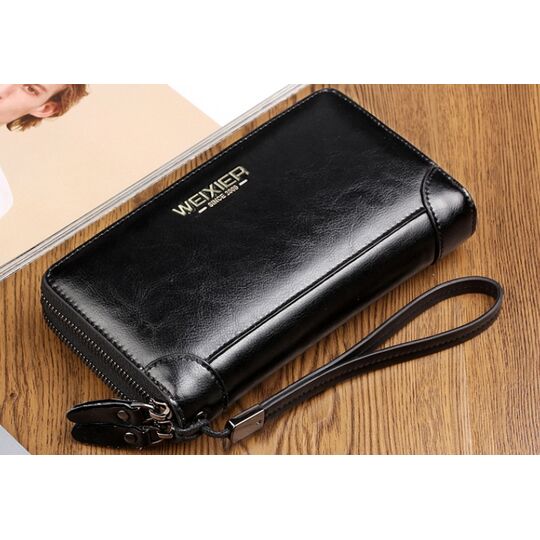 Барсетка чоловіча, портмоне, чорна П1668