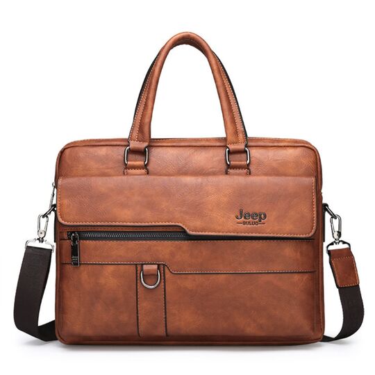 Мужской портфель, сумка JEEP BULUO, коричневый П1678