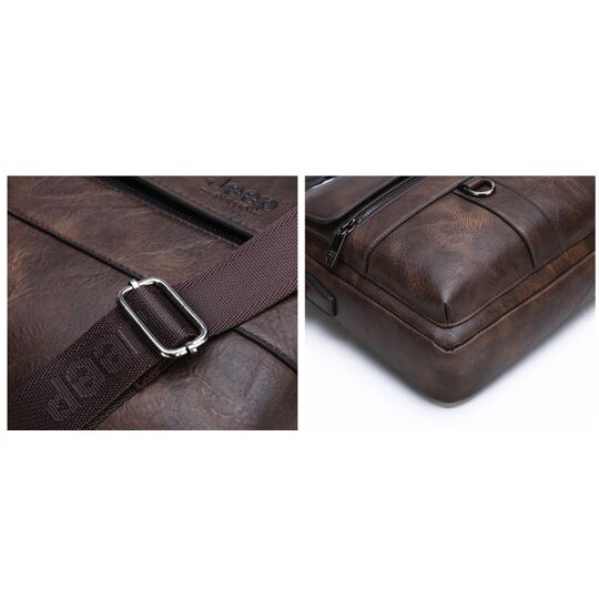 Чоловічий портфель, сумка JEEP BULUO, коричнева П1678