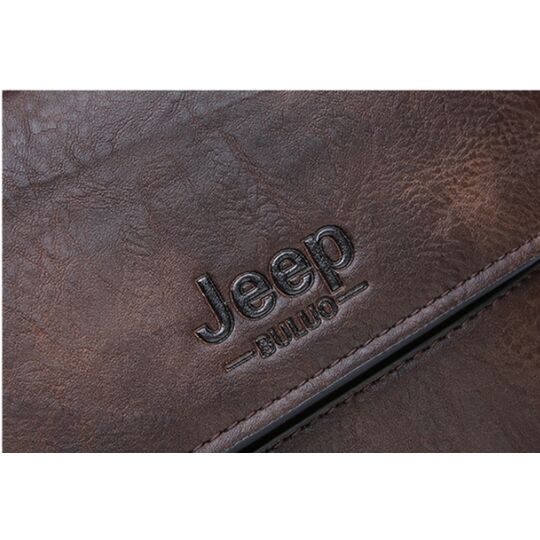 Чоловічий портфель, сумка JEEP BULUO, коричнева П1678