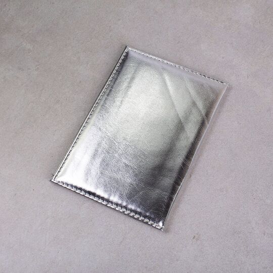 Обкладинка для паспорта, срібляста П1679