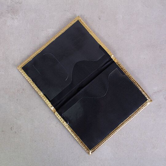 Обложка для паспорта, золотистая П1680