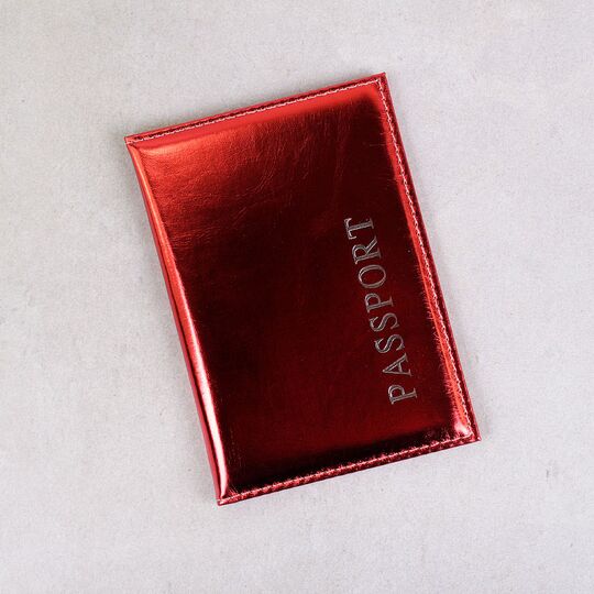 Обложка для паспорта, красная П1683