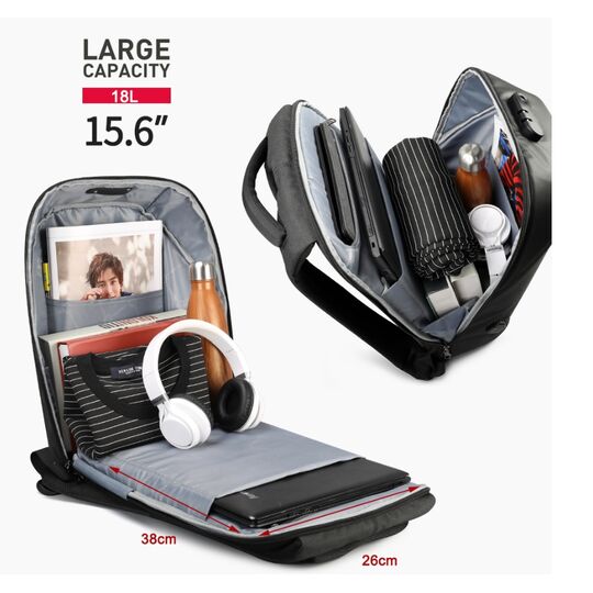 Рюкзаки для ноутбуков - Рюкзак для ноутбука, черный П1695 Рюкзаки для ноутбуков - Рюкзак для ноутбука, черный П1695