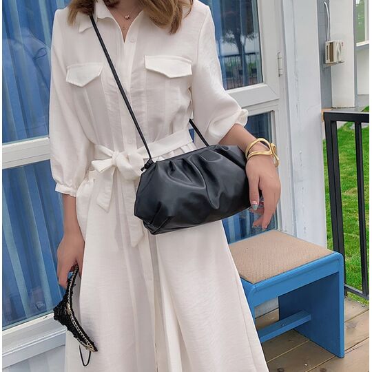 Сумка женская, клатч LEFTSIDE большая, черная П1700