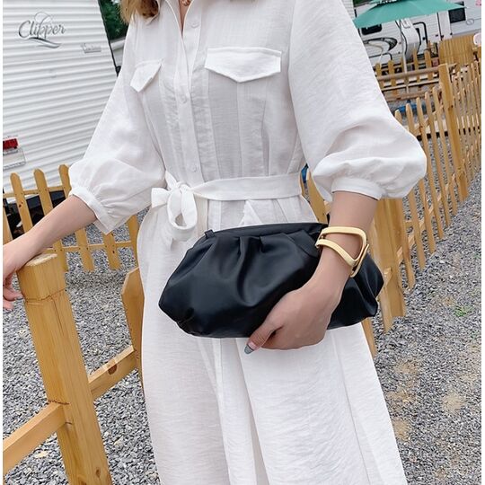 Сумка женская, клатч LEFTSIDE большая, черная П1700