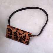 Сумка поясна жіноча, Леопард, коричнева П1710