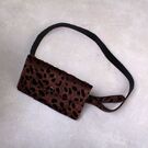 Сумка поясна жіноча, Леопард, коричнева П1711