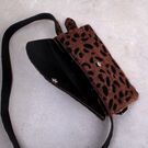 Сумка поясна жіноча, Леопард, коричнева П1711