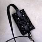 Сумка поясна жіноча, Леопард, чорна П1712