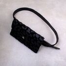 Сумка поясна жіноча, Леопард, чорна П1712