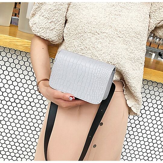 Сумка поясная женская "Badiya", серая П1715