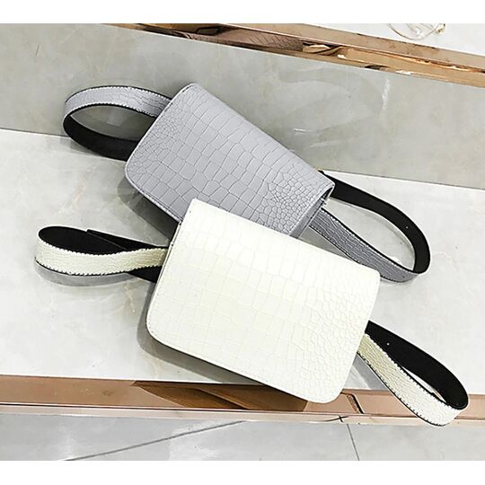 Сумка поясна жіноча 'Badiya', біла П1716