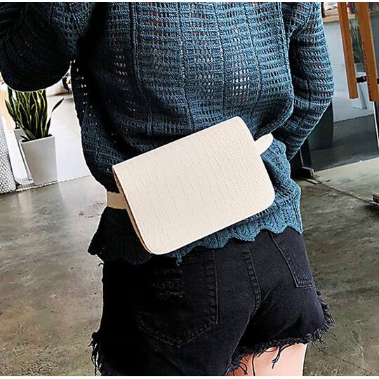 Сумка поясна жіноча 'Badiya', біла П1716