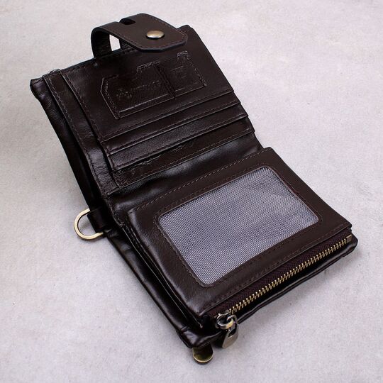 Мужское портмоне KAVIS, коричневый П1717