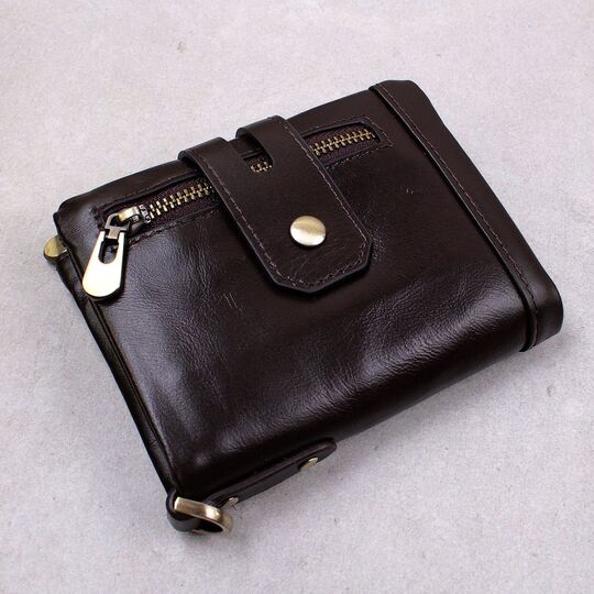 Мужское портмоне KAVIS, коричневый П1717