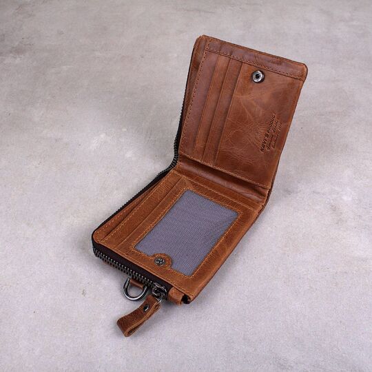 Мужское портмоне KAVIS, коричневый П1720 Мужское портмоне KAVIS, коричневый П1720