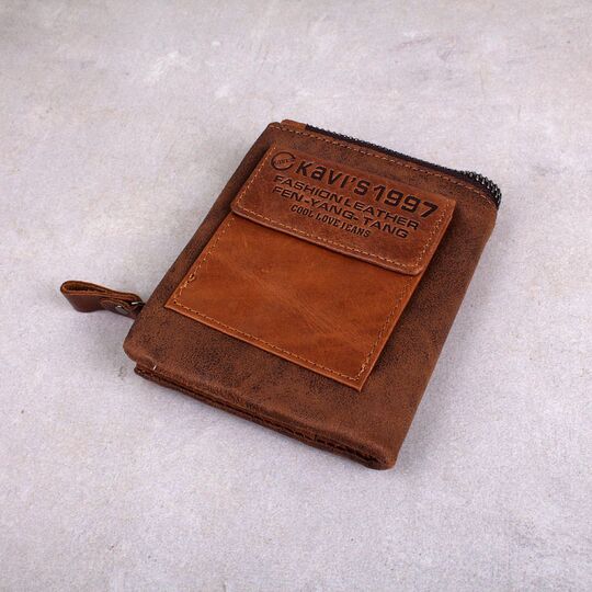 Чоловіче портмоне KAVIS, коричневий П1721