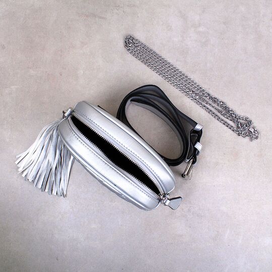 Сумка бананка, женская LOVEVOOK, серебристая П1730