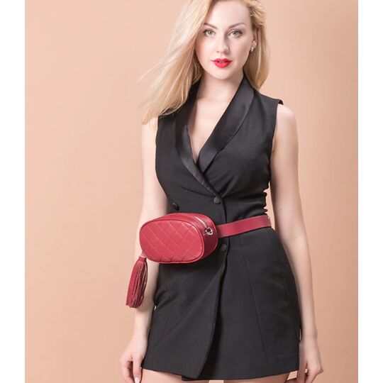 Сумка бананка, женская LOVEVOOK, красная П1731