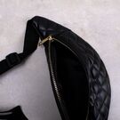 Сумка бананка, жіноча, чорна П1750