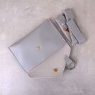 Сумка клатч на пояс, серая П1767