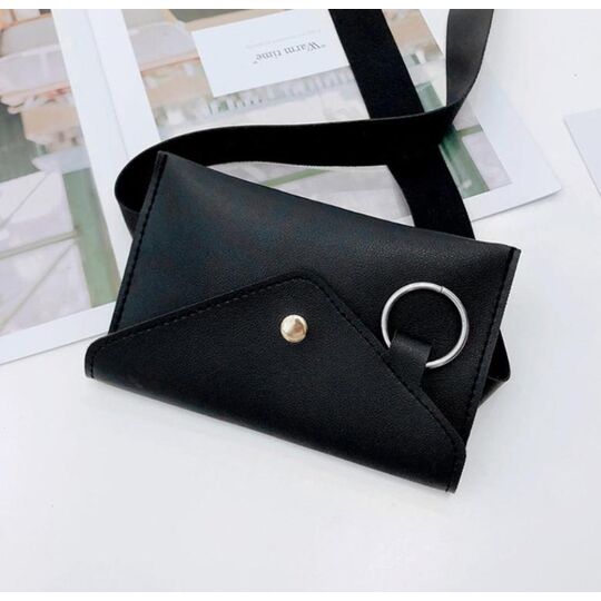 Сумка клатч на пояс, чорна П1768