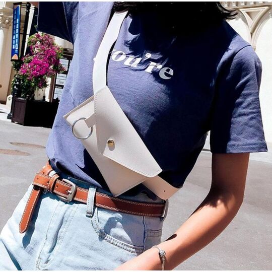 Сумка клатч на пояс, чорна П1768