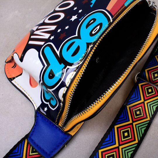 Жіноча поясна сумка, бананка, графіті П1809