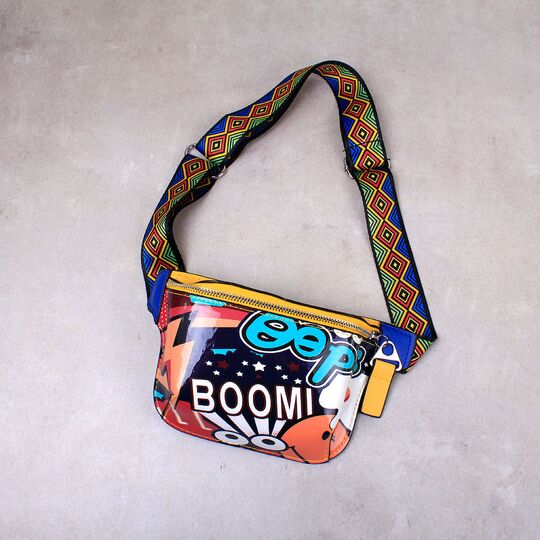 Жіноча поясна сумка, бананка, графіті П1809