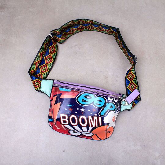 Жіноча поясна сумка, бананка, графіті П1811