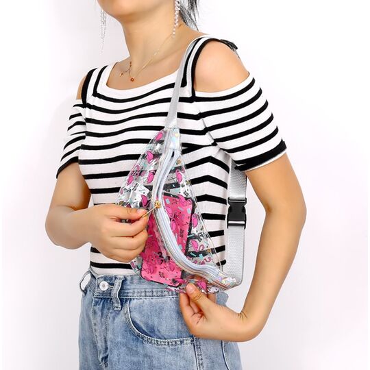 Детская сумка на пояс, бананка, Фламинго, П1832