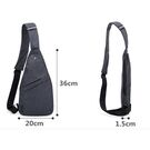 Мужская сумка слинг на плечо, черная П1836