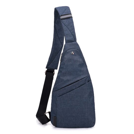 Мужская сумка слинг на плечо, синяя П1837