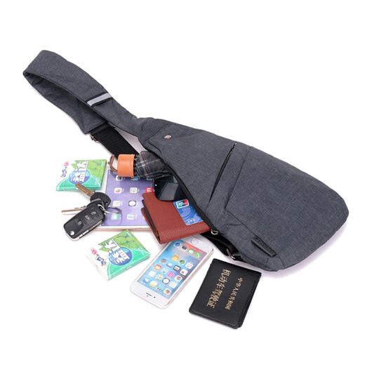 Чоловіча сумка слінг на плече, синя П1837