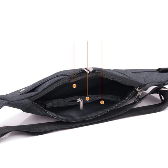 Чоловіча сумка слінг на плече, синя П1837