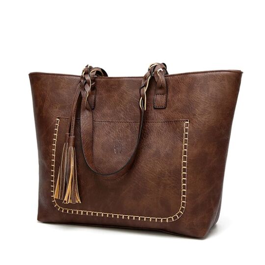Жіноча сумка, коричнева П0091